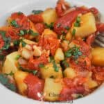 cartofi cu ardei copti